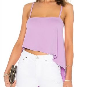 Susana Monaco Harlow Angled Hem Top in Violet
